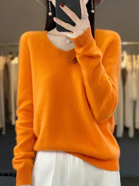 Elena | Pull cachemire col rond