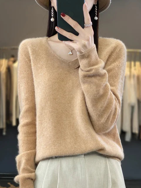 Elena | Pull cachemire col rond
