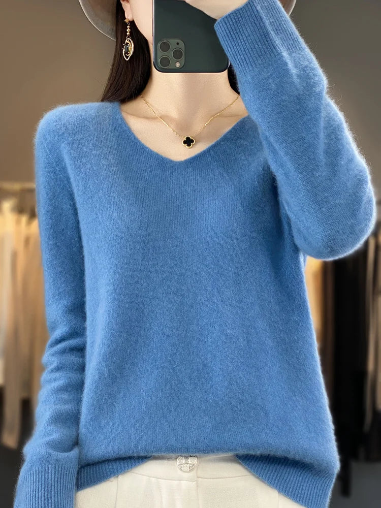 Elena | Pull cachemire col rond