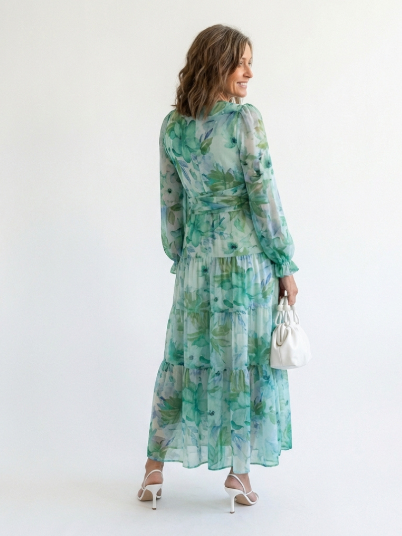 Althea | Robe Maxi à Manches Longues Fleurie