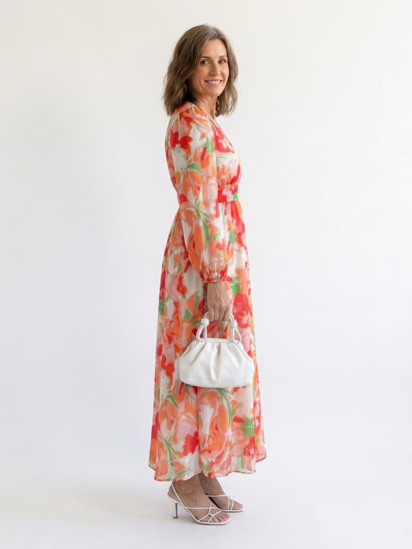 Althea | Robe Maxi à Manches Longues Fleurie