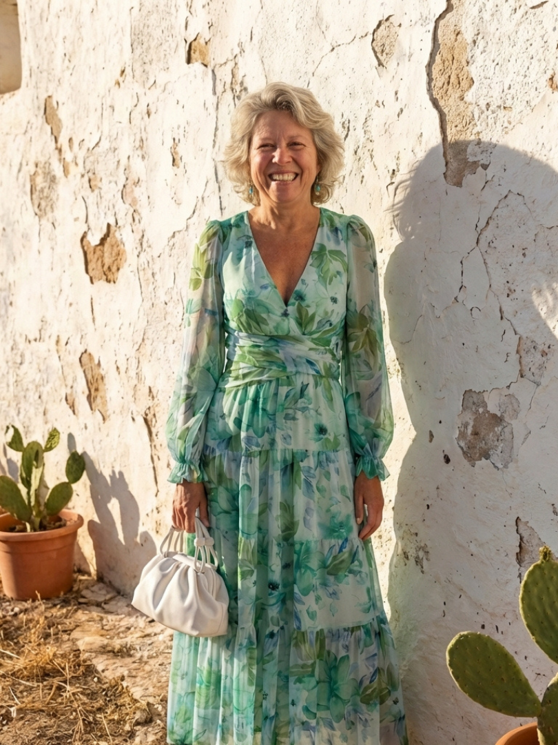 Althea | Robe Maxi à Manches Longues Fleurie