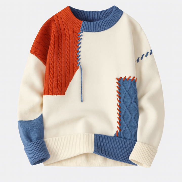 PULL PATCHWORK POUR HOMME