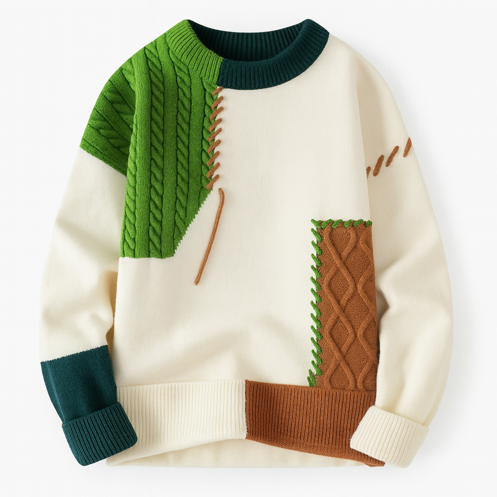 PULL PATCHWORK POUR HOMME