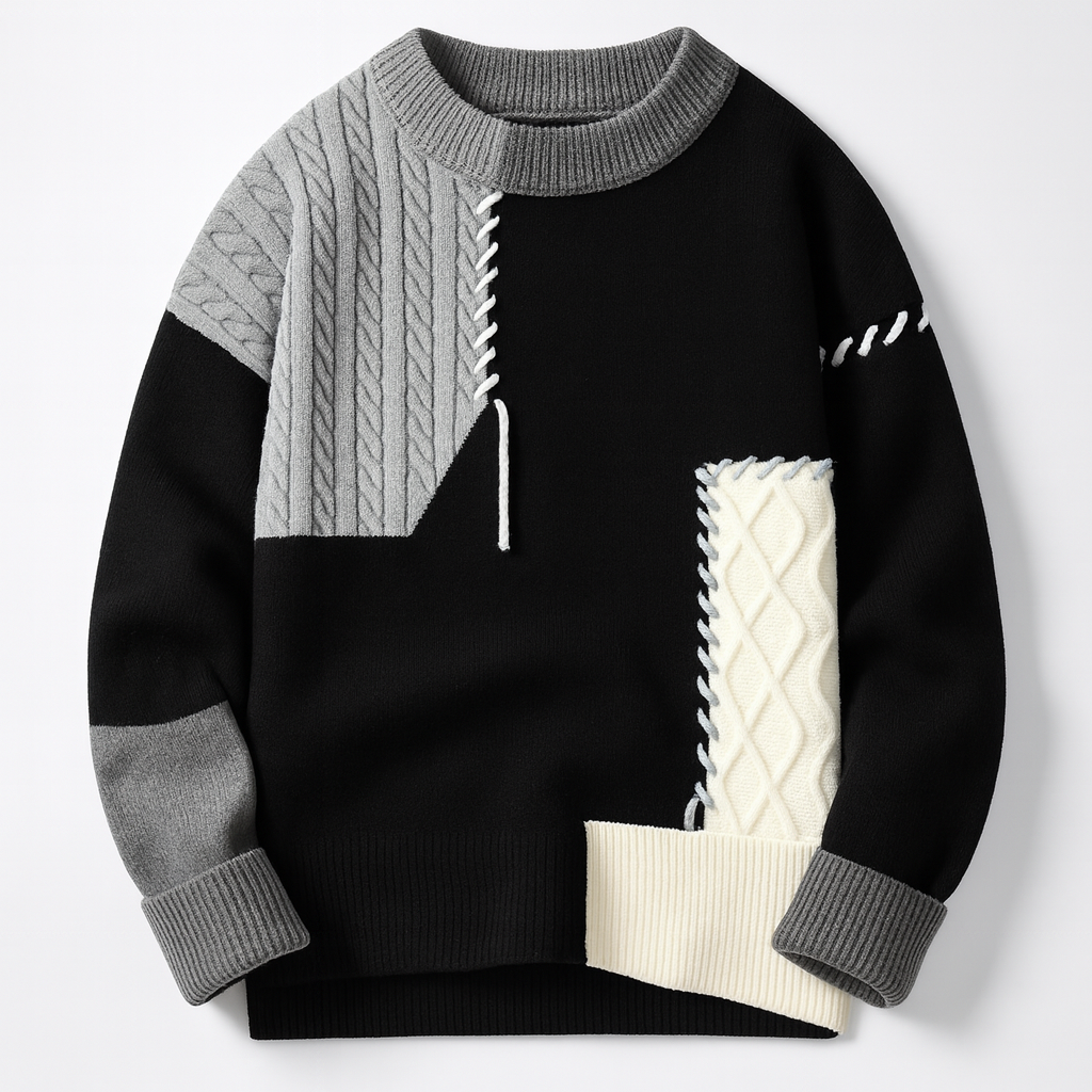 PULL PATCHWORK POUR HOMME