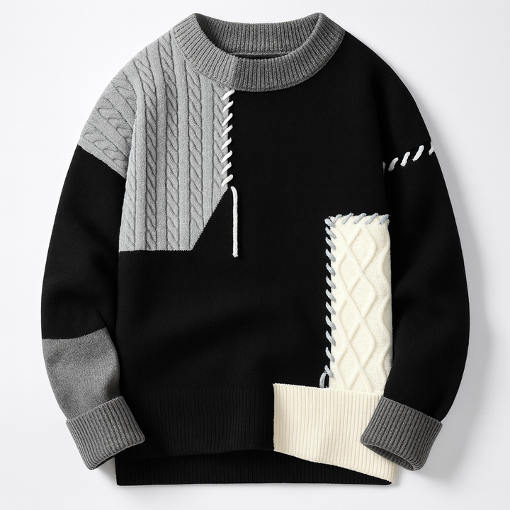 PULL PATCHWORK POUR HOMME