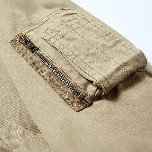 OLIVIER | Blouson aviateur en coton lavé — poches goutte