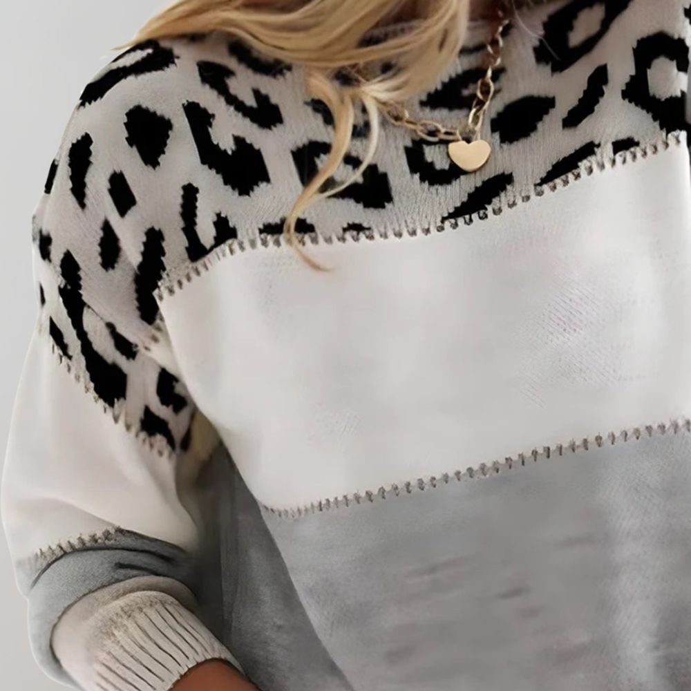 Ophélie | Pull Léopard Élégance