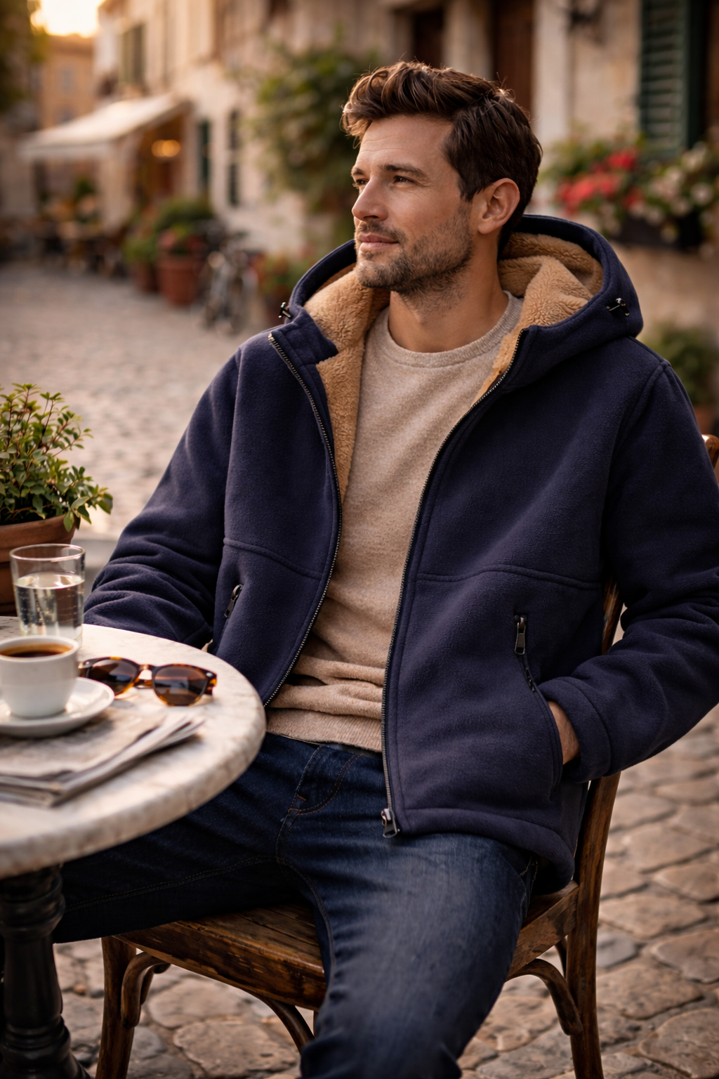 VESTE D'HIVER EN LAINE POUR HOMME