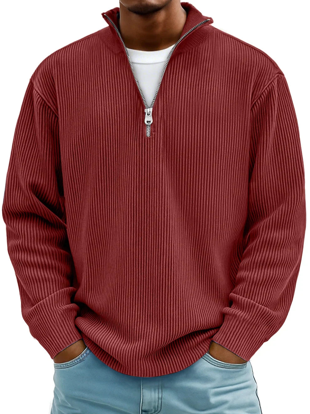 PULL DEMI-ZIP POUR HOMME