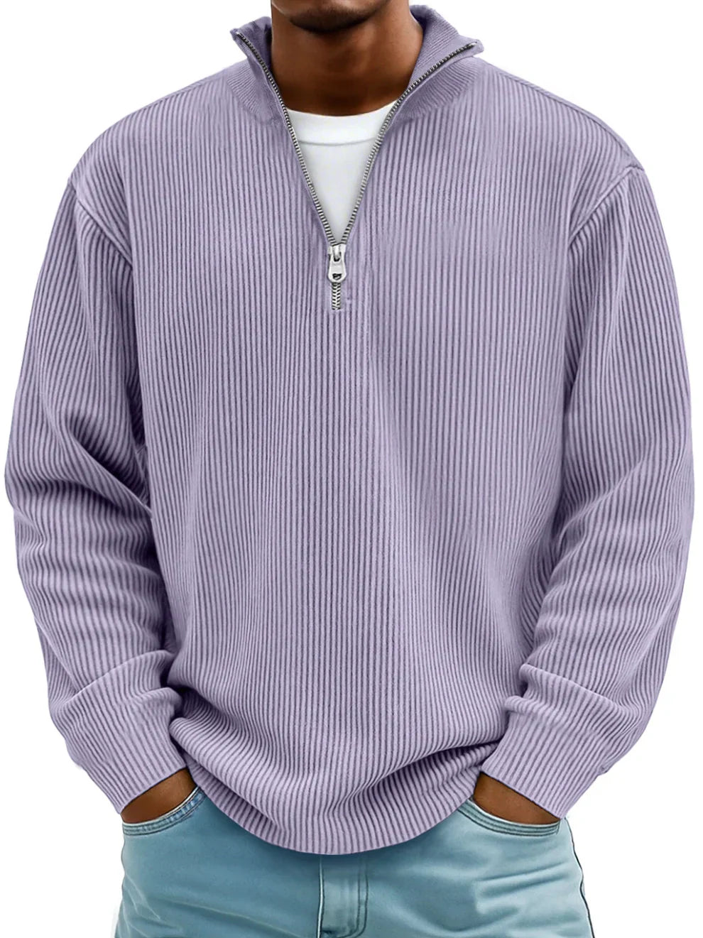 PULL TENDANCE AVEC ZIP MOYEN HOMME