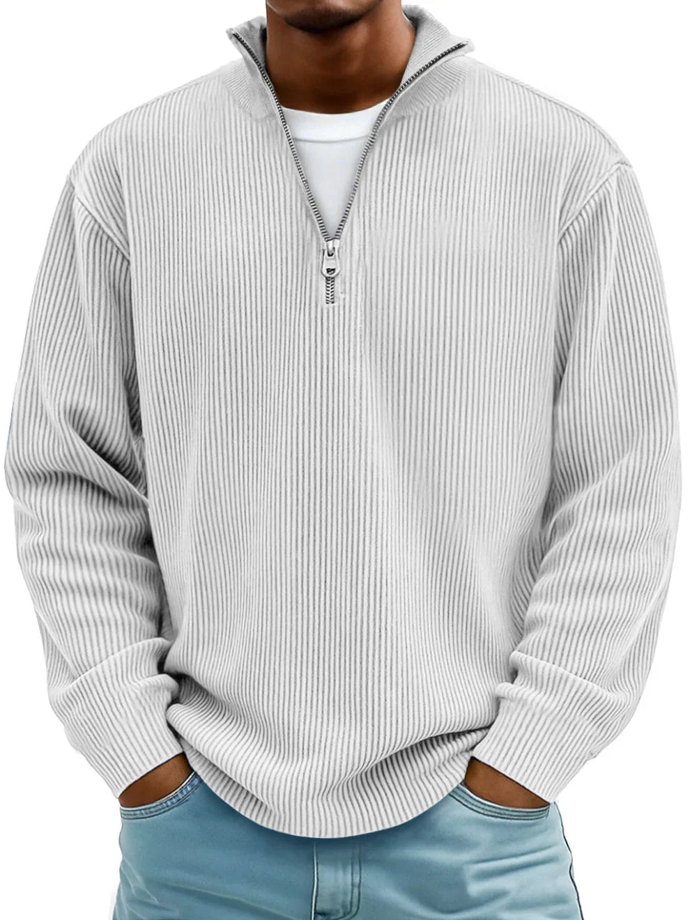 PULL TENDANCE AVEC ZIP MOYEN HOMME
