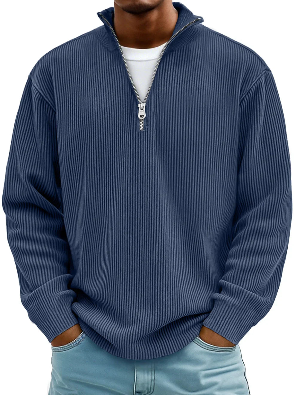 PULL TENDANCE AVEC ZIP MOYEN HOMME