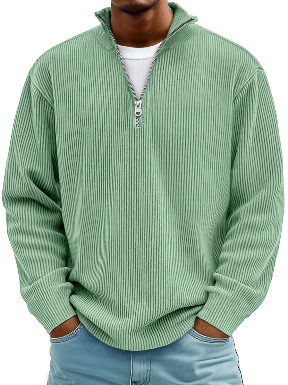 PULL TENDANCE AVEC ZIP MOYEN HOMME