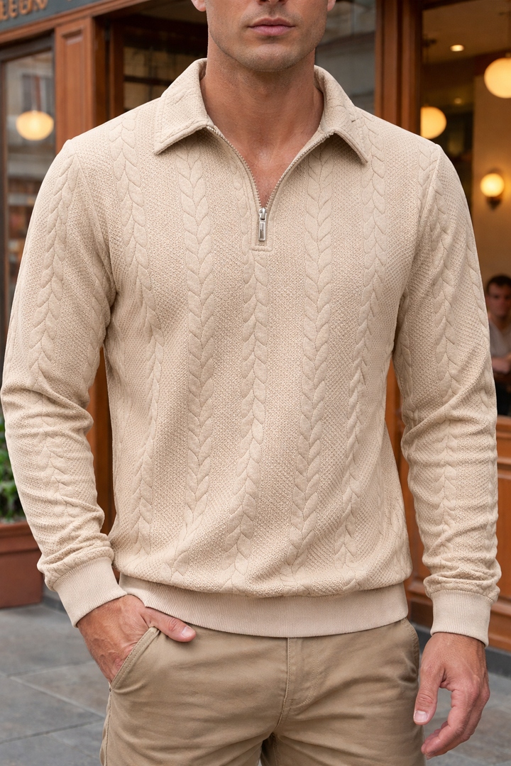 POLO ZIPPÉ ÉLÉGANT POUR HOMME