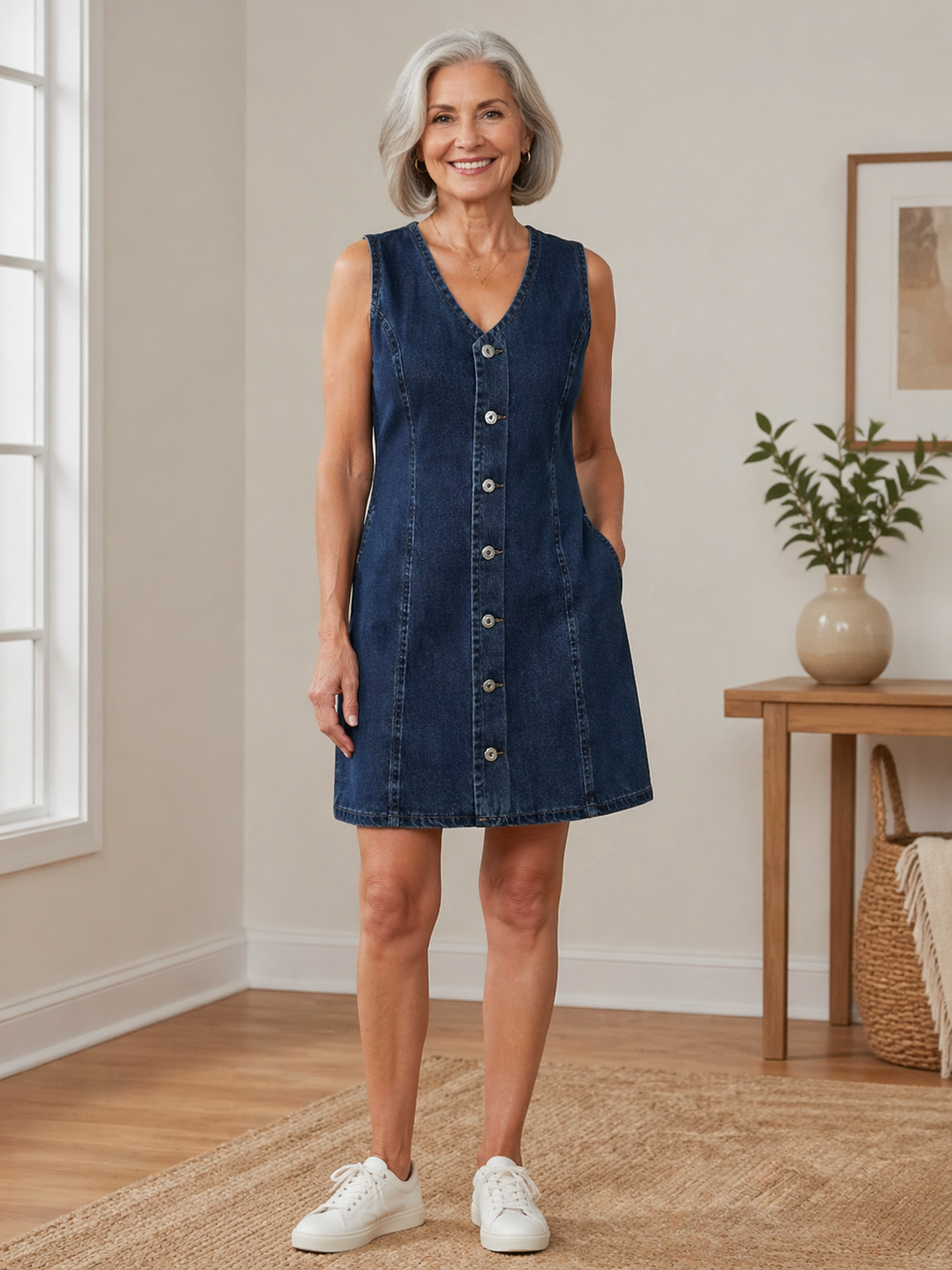 FLEUR | Robe Courte en Jean