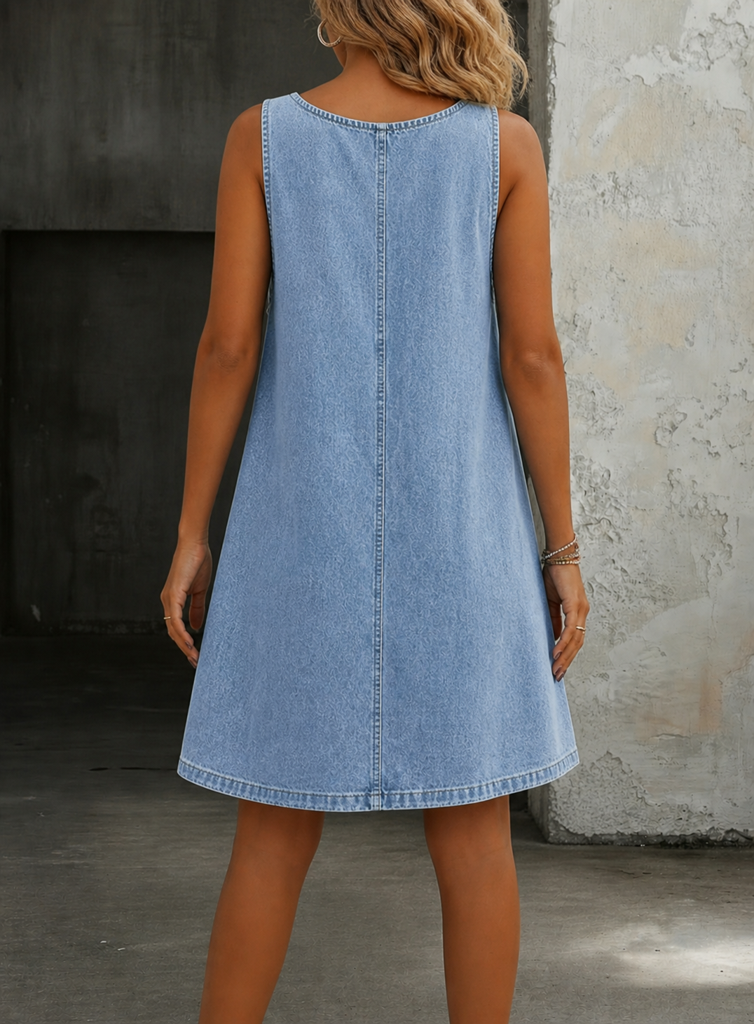 ANAÏS | Salopette-Robe Courte en Jean