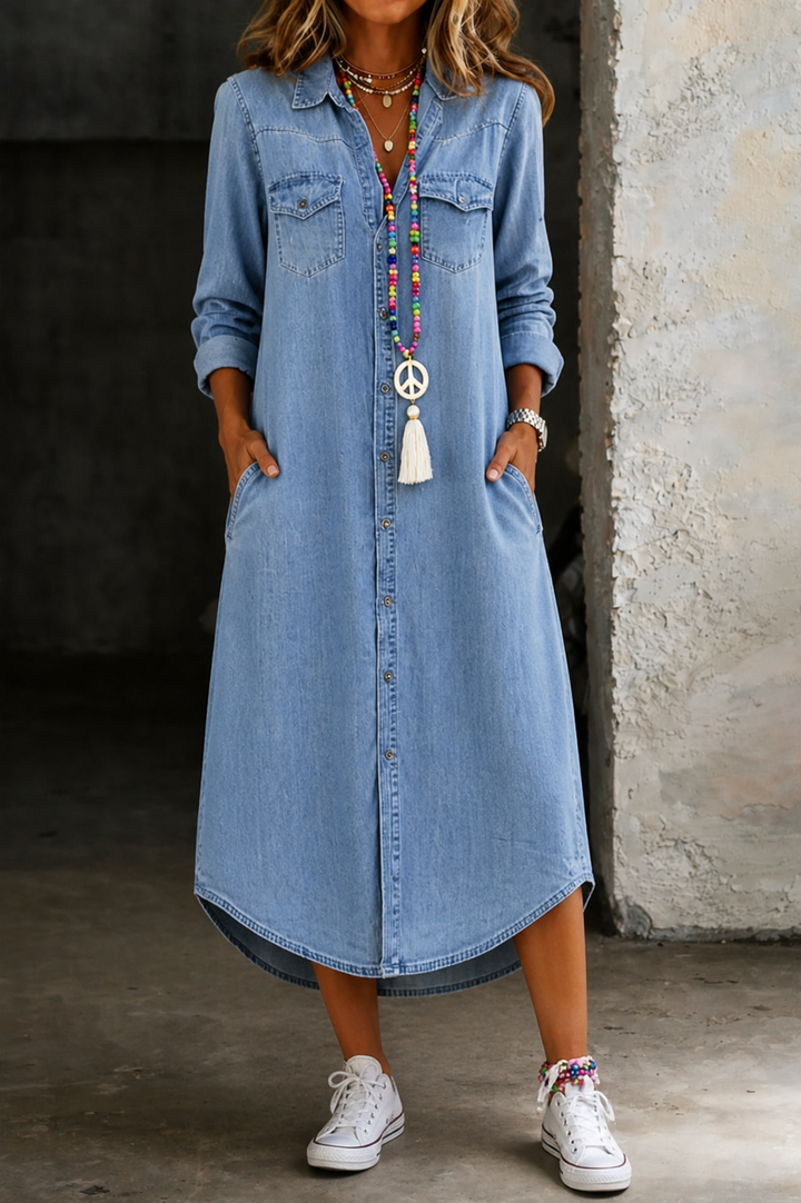 JEANNE | Robe-Chemise Longue en Jean