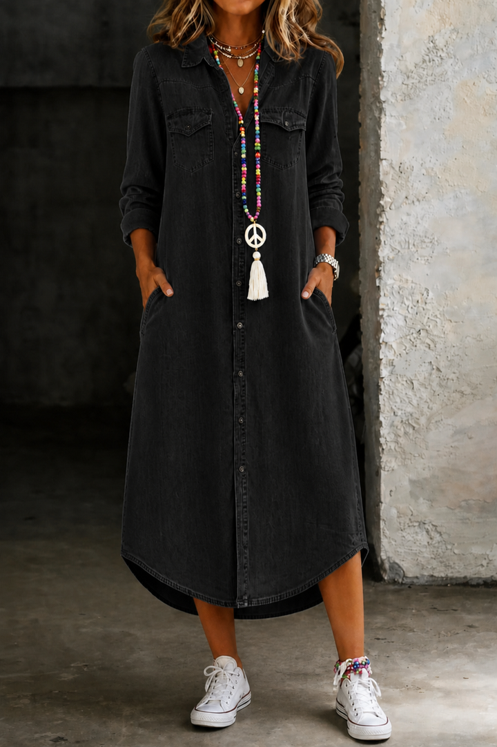 JEANNE | Robe-Chemise Longue en Jean