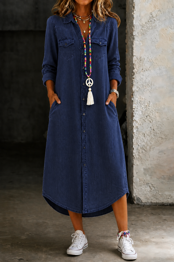 JEANNE | Robe-Chemise Longue en Jean