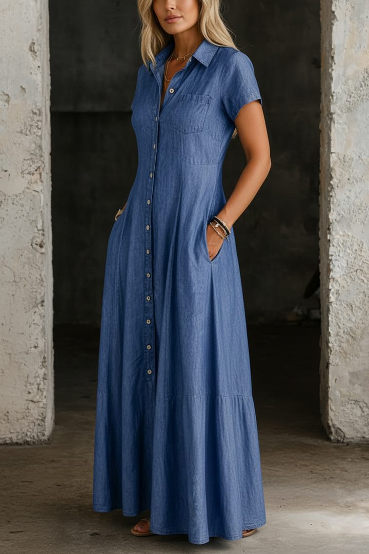 MARGAUX | Robe Longue en Jean