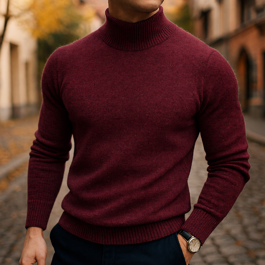 PULL À COL EN LAINE POUR HOMME