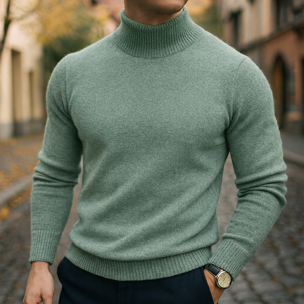 PULL À COL EN LAINE POUR HOMME