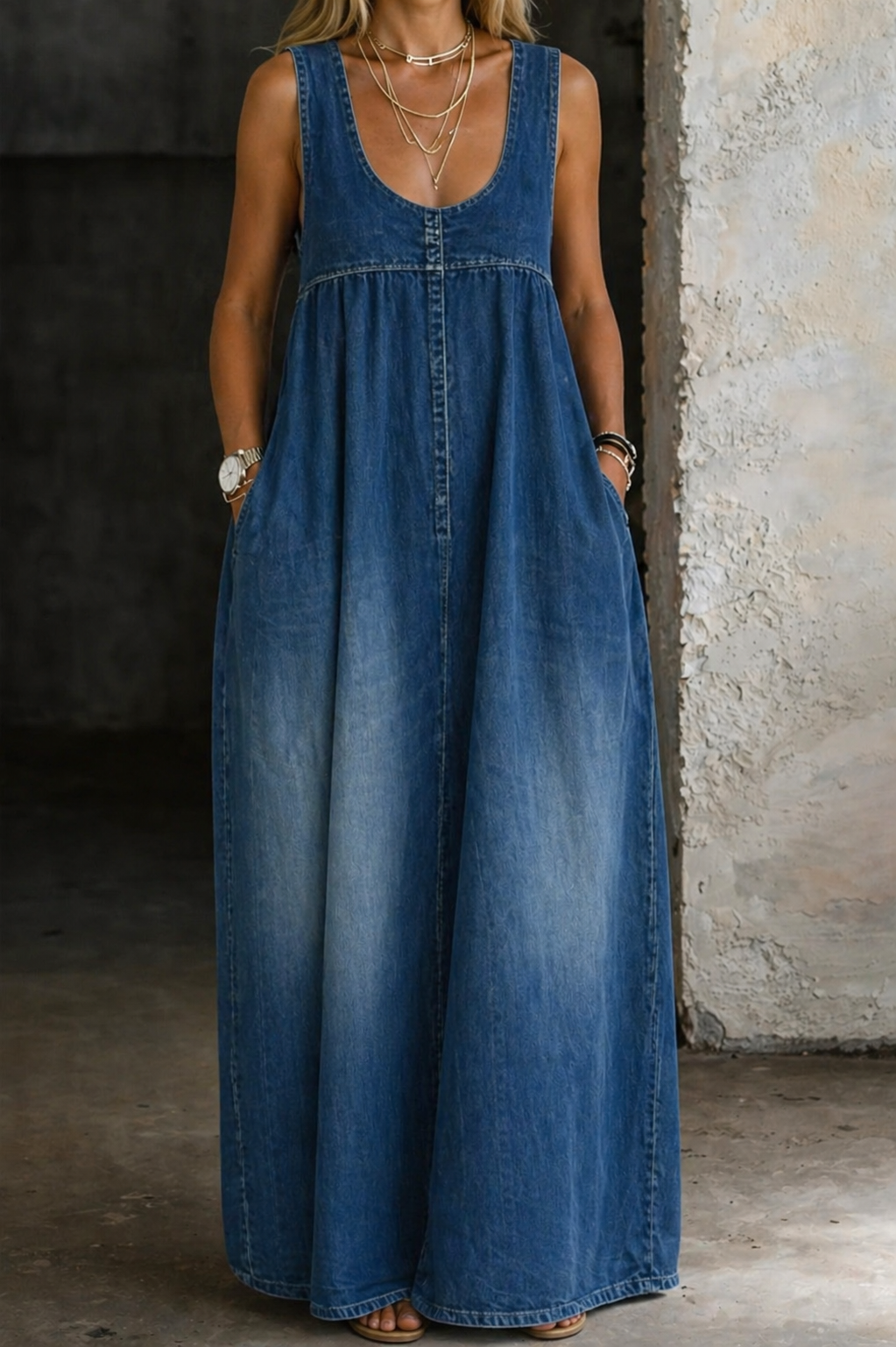 GARANCE | Robe-Tablier Ample en Jean
