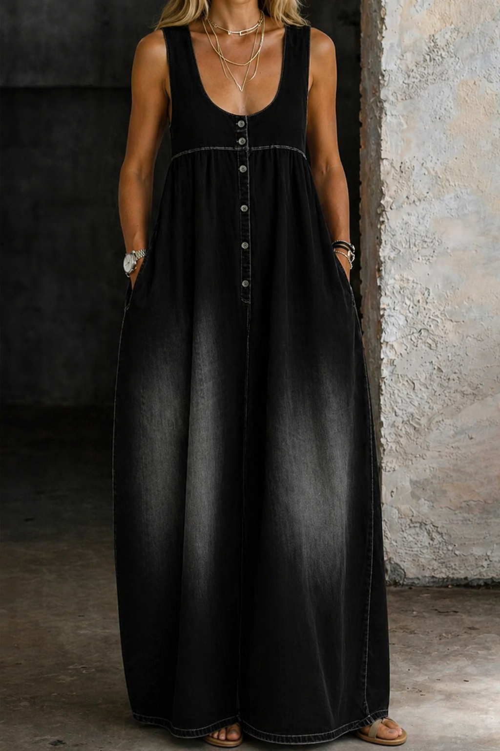 GARANCE | Robe-Tablier Ample en Jean