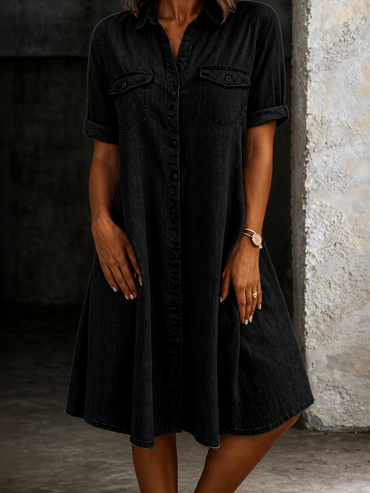 LUCIENNE | Robe Mi-Longue en Jean