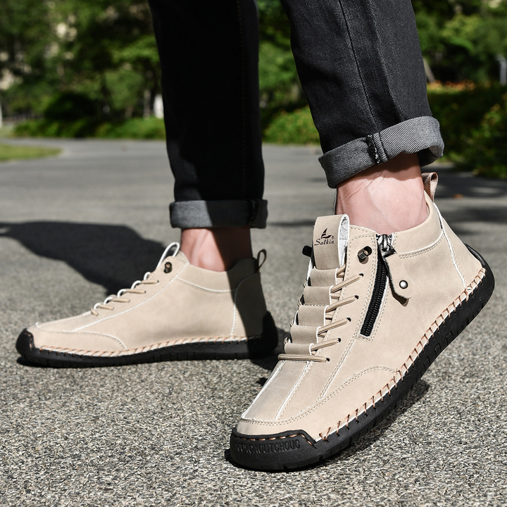 CHAUSSURES EN NABUK AVEC ZIP POUR HOMME