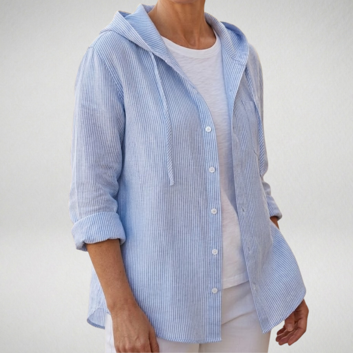 Élina | Chemise Légère Élégante à Capuche