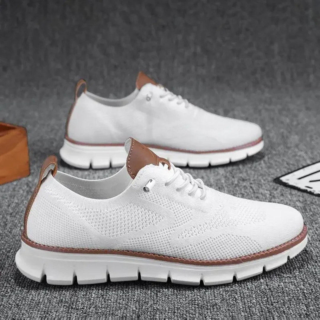 ÉDOUARD | Sneakers confort en maille — renforts cuir