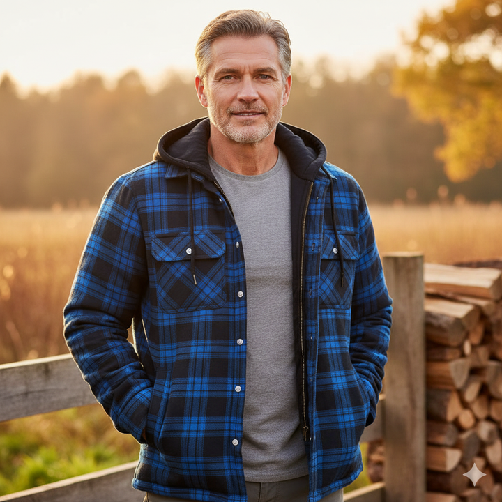 MANTEAU EN LAINE MÉLANGÉE POUR HOMME