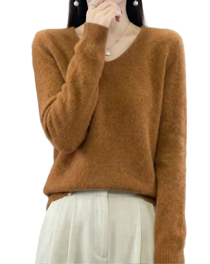 Elena | Pull cachemire col rond