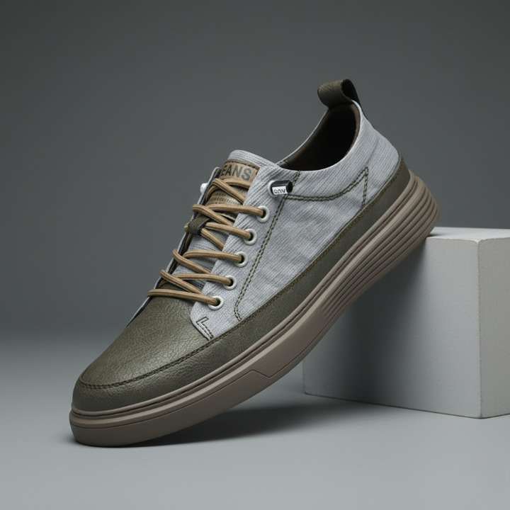 BASKETS EN CUIR POUR HOMME