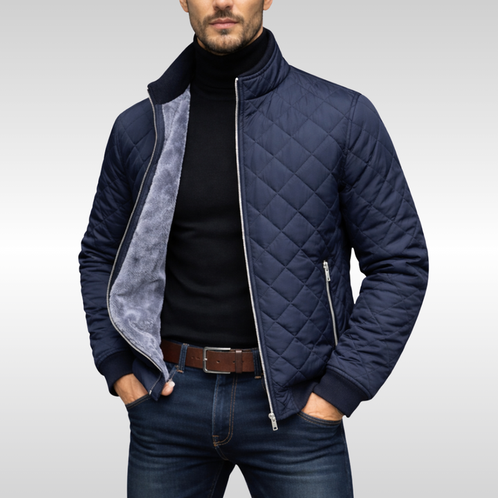 VESTE D'HIVER MATELASSÉE CHAUDE CLASSIQUE POUR HOMME