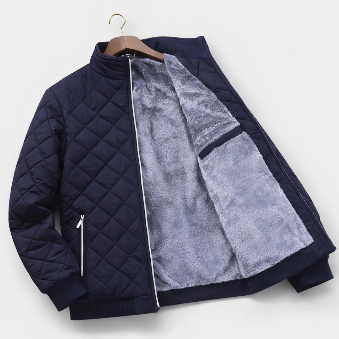 VESTE D'HIVER MATELASSÉE CHAUDE CLASSIQUE POUR HOMME
