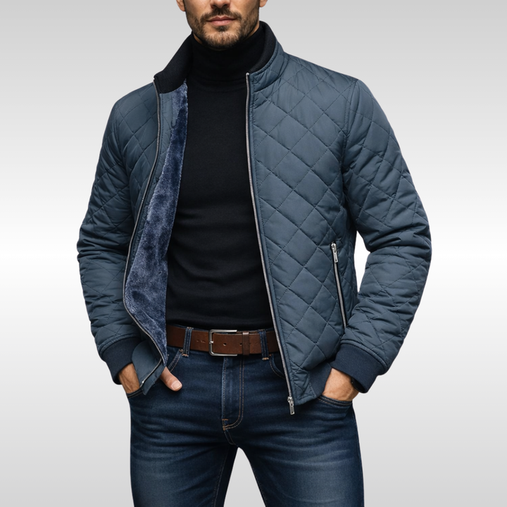 VESTE D'HIVER MATELASSÉE CHAUDE CLASSIQUE POUR HOMME