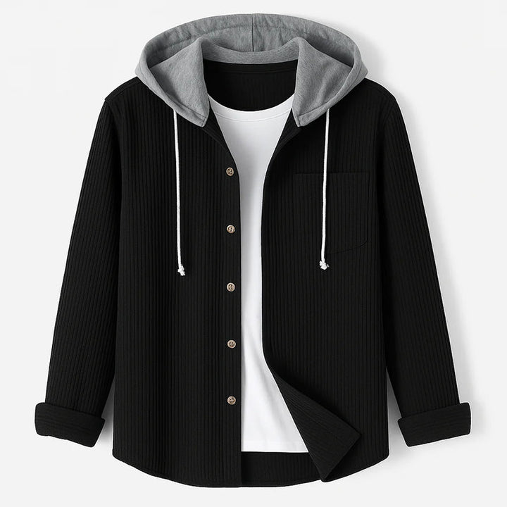 CHEMISE EN CORDUROY AVEC CAPUCHE