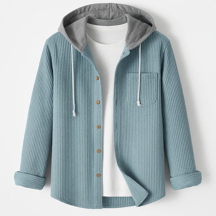 CHEMISE EN CORDUROY AVEC CAPUCHE
