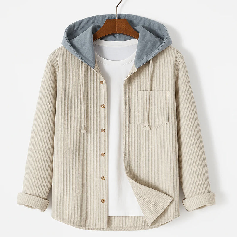 CHEMISE EN CORDUROY AVEC CAPUCHE