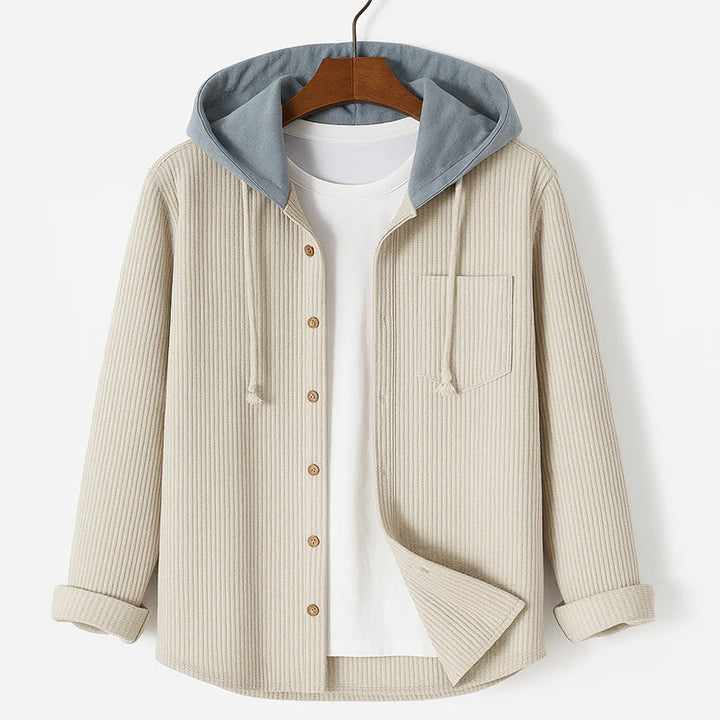 CHEMISE EN CORDUROY AVEC CAPUCHE