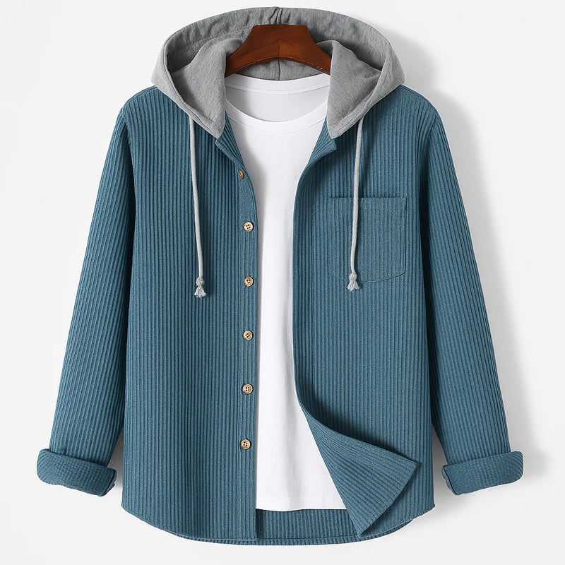 CHEMISE EN CORDUROY AVEC CAPUCHE