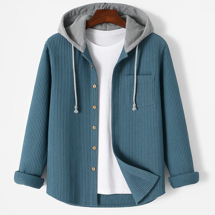 CHEMISE EN CORDUROY AVEC CAPUCHE