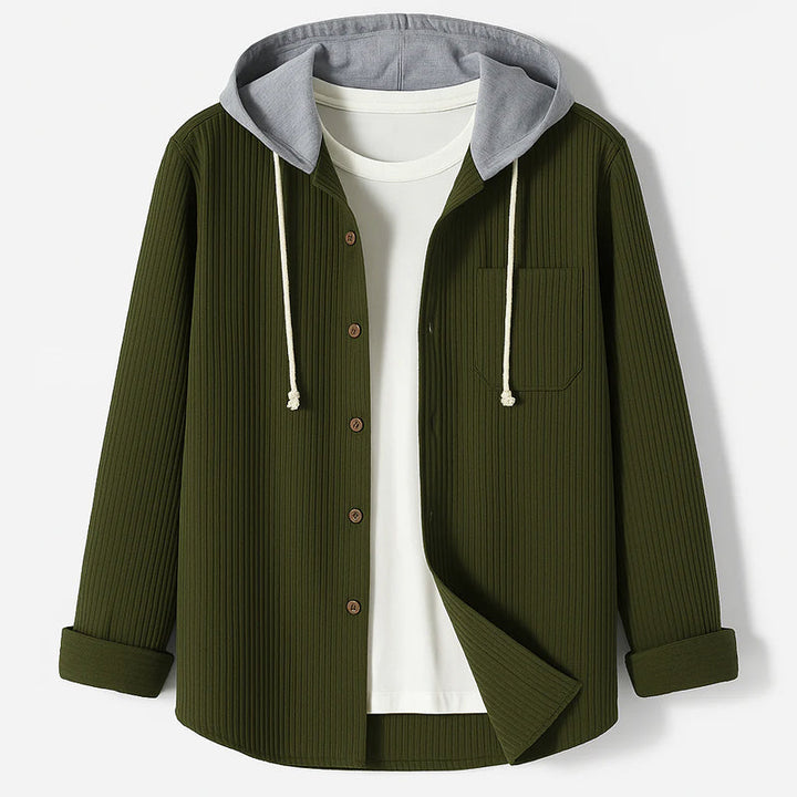 CHEMISE EN CORDUROY AVEC CAPUCHE