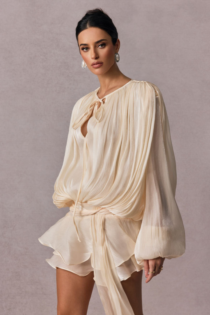 Camille Cannes | Robe Chemisier Évasée à Lacets