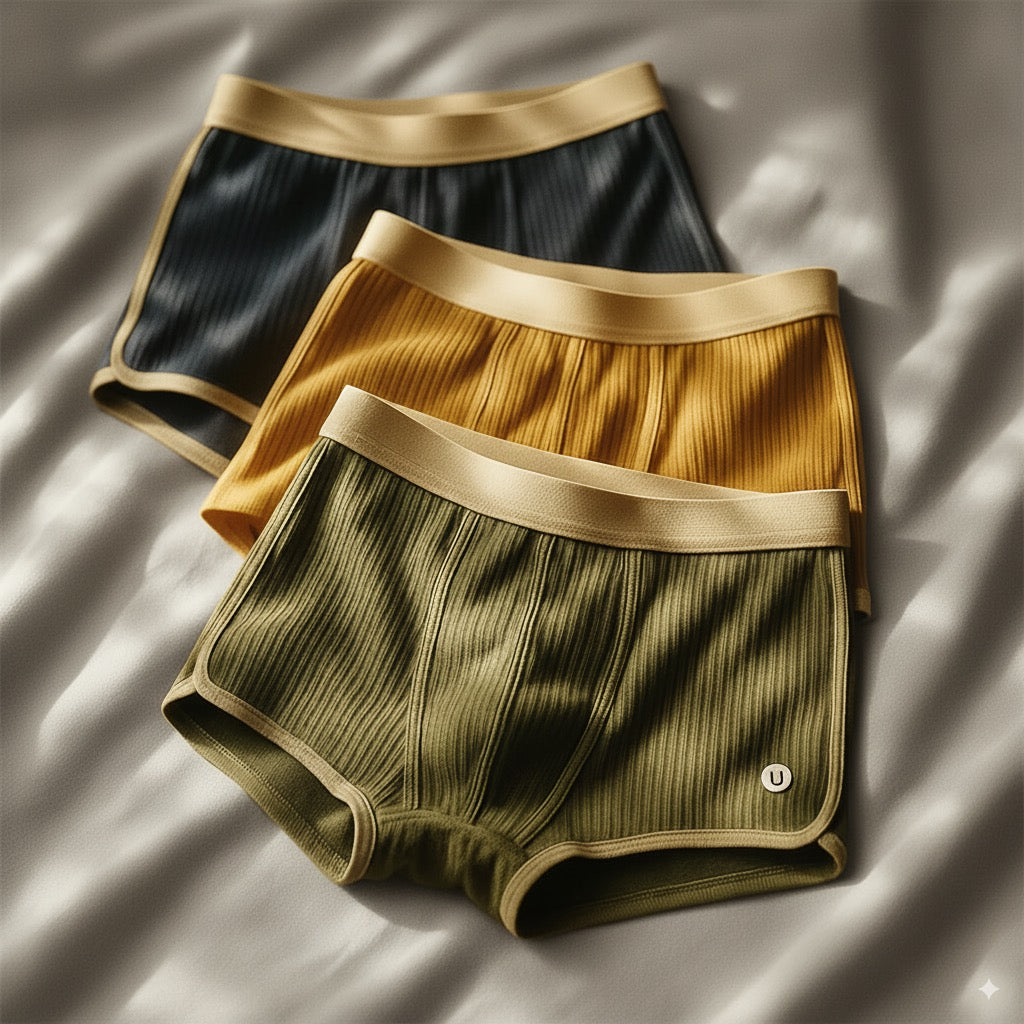 BOXER EN COTON BIOLOGIQUE POUR HOMME (LOT DE 3)
