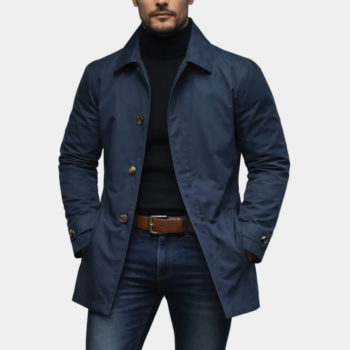 VICTOR | Veste imperméable en coton technique — doublure matelassée