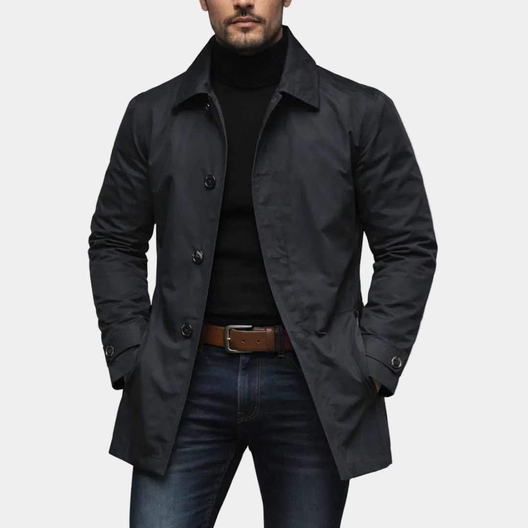 VICTOR | Veste imperméable en coton technique — doublure matelassée